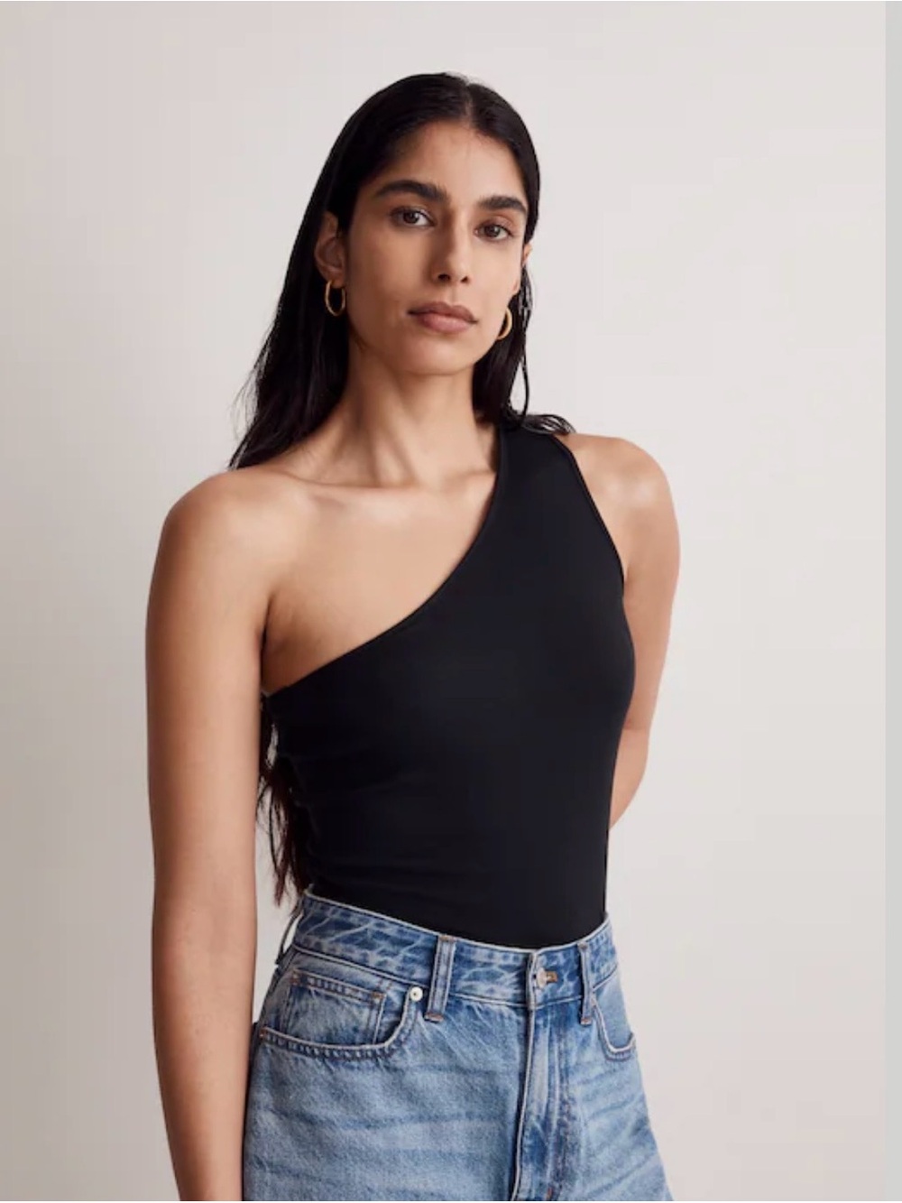 NWT Madewell Supima® Rib One-Shoulder Tank